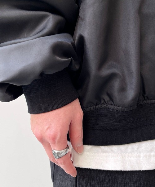 natto(ナット)の「perfect silhouette blouson(MA-1・レディース・ブラック・FREE)」の16枚目の写真