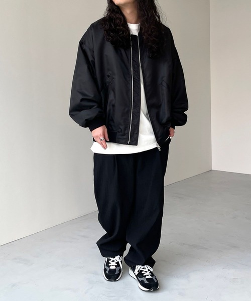natto(ナット)の「perfect silhouette blouson(MA-1・レディース・ブラック・FREE)」の21枚目の写真