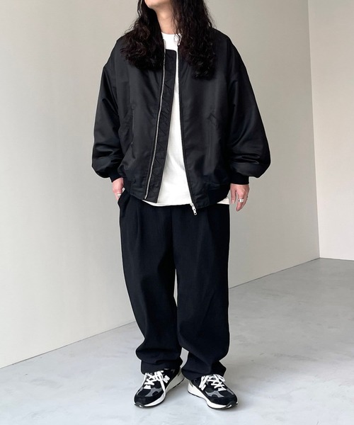 natto(ナット)の「perfect silhouette blouson(MA-1・レディース・ブラック・FREE)」の10枚目の写真