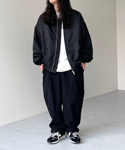 natto(ナット)の「perfect silhouette blouson(MA-1・レディース・ブラック・FREE)」の11枚目の写真