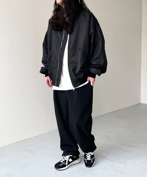natto(ナット)の「perfect silhouette blouson(MA-1・レディース・ブラック・FREE)」の12枚目の写真