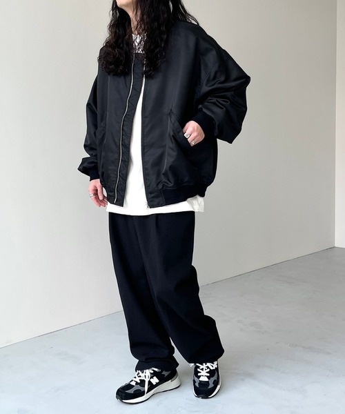 natto(ナット)の「perfect silhouette blouson(MA-1・レディース・ブラック・FREE)」の13枚目の写真