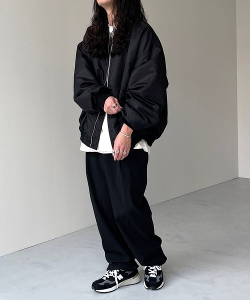 natto(ナット)の「perfect silhouette blouson(MA-1・レディース・ブラック・FREE)」の14枚目の写真