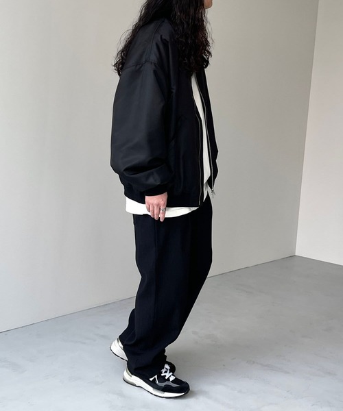 natto(ナット)の「perfect silhouette blouson(MA-1・レディース・ブラック・FREE)」の4枚目の写真