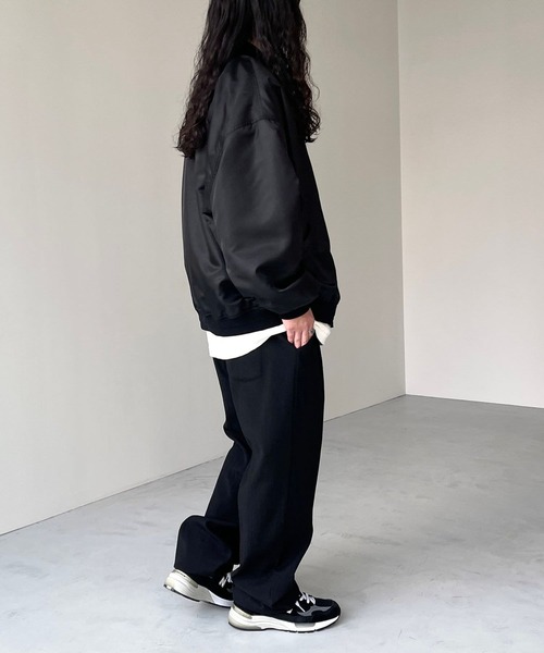 natto(ナット)の「perfect silhouette blouson(MA-1・レディース・ブラック・FREE)」の5枚目の写真