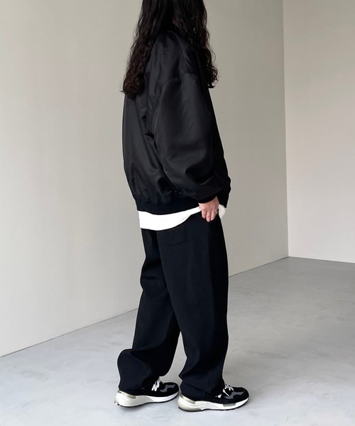 natto(ナット)の「perfect silhouette blouson(MA-1・レディース・ブラック・FREE)」の7枚目の写真
