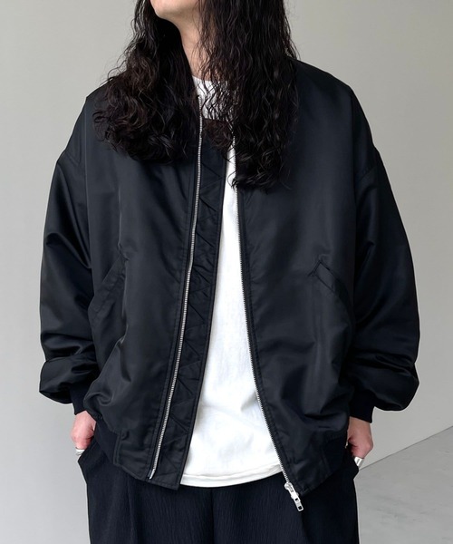 natto(ナット)の「perfect silhouette blouson(MA-1・レディース・ブラック・FREE)」の9枚目の写真