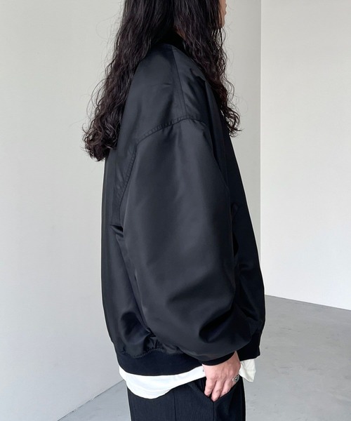 natto(ナット)の「perfect silhouette blouson(MA-1・レディース・ブラック・FREE)」の3枚目の写真