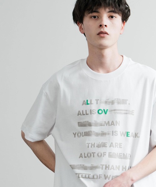 Rocky Monroe(ロッキーモンロー)の「オーバーサイズ古着風ロゴプリントクルーネック半袖Tシャツ(Tシャツ/カットソー・メンズ・ブラック/ホワイト系/ブラック系/ホワイト・S/M/L/XL)」の2枚目の写真