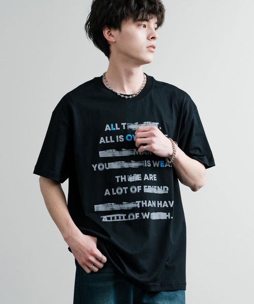 Rocky Monroe(ロッキーモンロー)の「オーバーサイズ古着風ロゴプリントクルーネック半袖Tシャツ(Tシャツ/カットソー・メンズ・ブラック/ホワイト系/ブラック系/ホワイト・S/M/L/XL)」の15枚目の写真