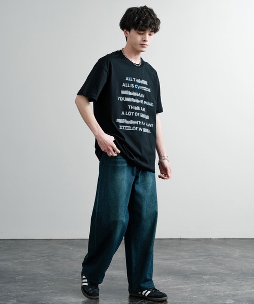 Rocky Monroe(ロッキーモンロー)の「オーバーサイズ古着風ロゴプリントクルーネック半袖Tシャツ(Tシャツ/カットソー・メンズ・ブラック/ホワイト系/ブラック系/ホワイト・S/M/L/XL)」の17枚目の写真