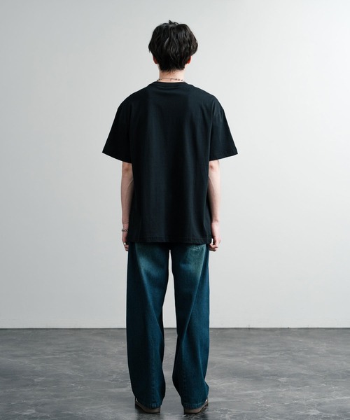 Rocky Monroe(ロッキーモンロー)の「オーバーサイズ古着風ロゴプリントクルーネック半袖Tシャツ(Tシャツ/カットソー・メンズ・ブラック/ホワイト系/ブラック系/ホワイト・S/M/L/XL)」の8枚目の写真