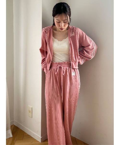SNIDEL HOME デザインカットスウェットパンツ・フードパーカーセット セール】デザインカットスウェットパンツ（ルームウェア