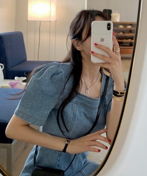 FREE STYLISTS(フリー スタイリスト)の「YUGA_YGMC デニム マーメイドワンピース(ワンピース・レディース・ライトブルー・S/M)」の14枚目の写真