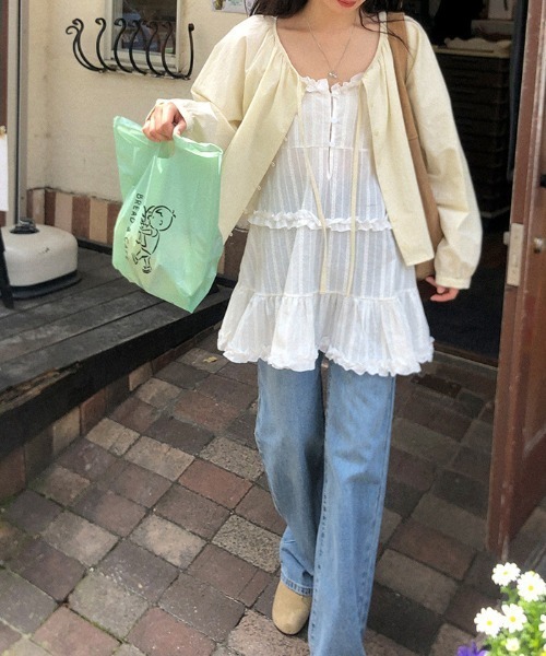 paravion（パラビオン）の「コットンライクミニワンピース（ワンピース・レディース・ブラック/ホワイト・FREE）」の20枚目の写真