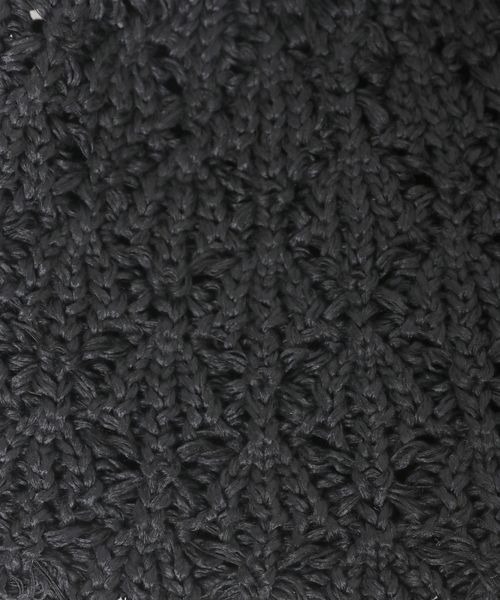 JEANASIS（ジーナシス）の「ヒモツキスカシアミHAT/321244（ハット・レディース・グレイッシュベージュ/ブラック・FREE）」の3枚目の写真