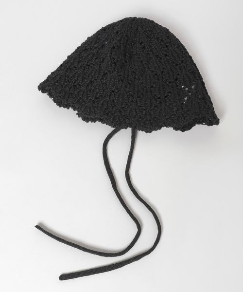 JEANASIS（ジーナシス）の「ヒモツキスカシアミHAT/321244（ハット・レディース・グレイッシュベージュ/ブラック・FREE）」の13枚目の写真