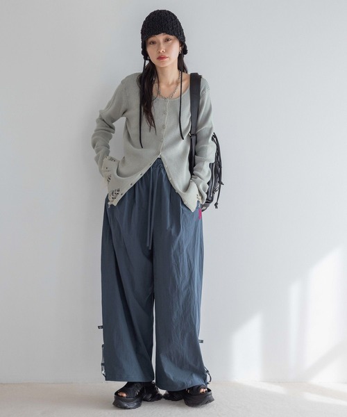 JEANASIS（ジーナシス）の「ヒモツキスカシアミHAT/321244（ハット・レディース・グレイッシュベージュ/ブラック・FREE）」の16枚目の写真