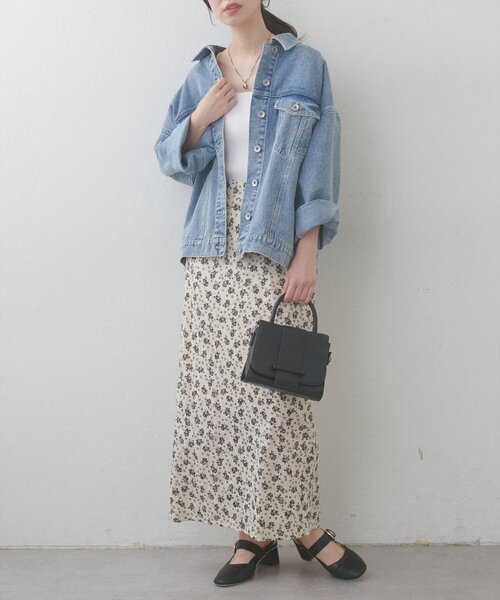 natural couture(ナチュラルクチュール)の「フラワープリントカットレーススカート(スカート・レディース・ブラック/その他1/その他2/パープル・FREE)」の11枚目の写真