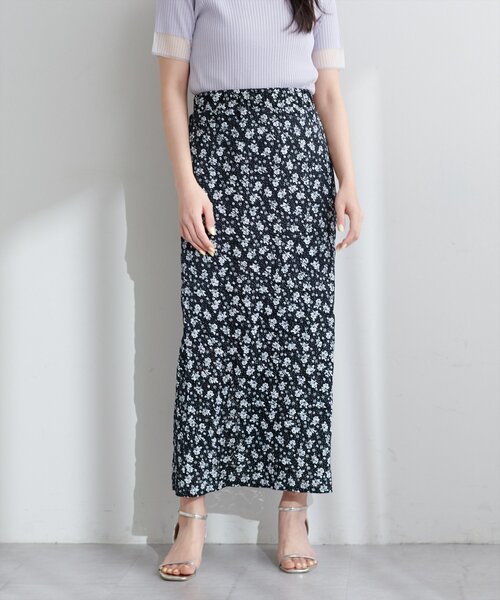 natural couture(ナチュラルクチュール)の「フラワープリントカットレーススカート(スカート・レディース・ブラック/その他1/その他2/パープル・FREE)」の15枚目の写真