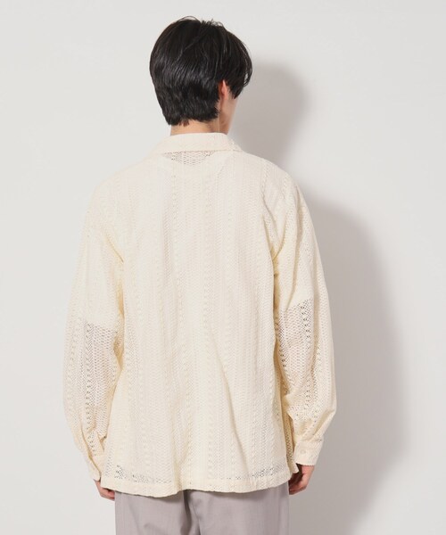 THE SHOP TK (ザ ショップ ティーケー )の「レースシャツ+半袖Tシャツ セットアイテム(シャツ/ブラウス・メンズ・アイボリー/スモーキーグリーン系/ブラック・04/03/02)」の6枚目の写真