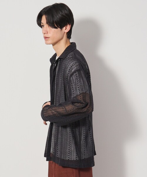 THE SHOP TK (ザ ショップ ティーケー )の「レースシャツ+半袖Tシャツ セットアイテム(シャツ/ブラウス・メンズ・アイボリー/スモーキーグリーン系/ブラック・04/03/02)」の9枚目の写真