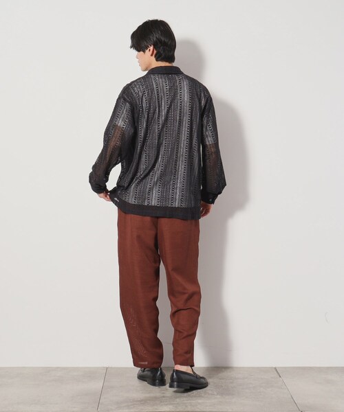 THE SHOP TK (ザ ショップ ティーケー )の「レースシャツ+半袖Tシャツ セットアイテム(シャツ/ブラウス・メンズ・アイボリー/スモーキーグリーン系/ブラック・04/03/02)」の12枚目の写真