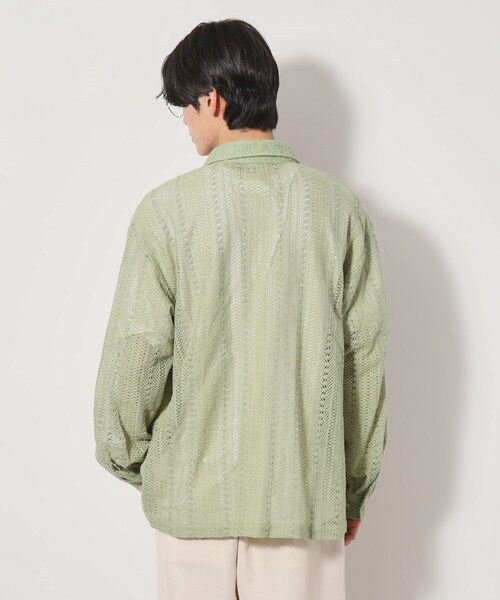 THE SHOP TK (ザ ショップ ティーケー )の「レースシャツ+半袖Tシャツ セットアイテム(シャツ/ブラウス・メンズ・アイボリー/スモーキーグリーン系/ブラック・04/03/02)」の16枚目の写真