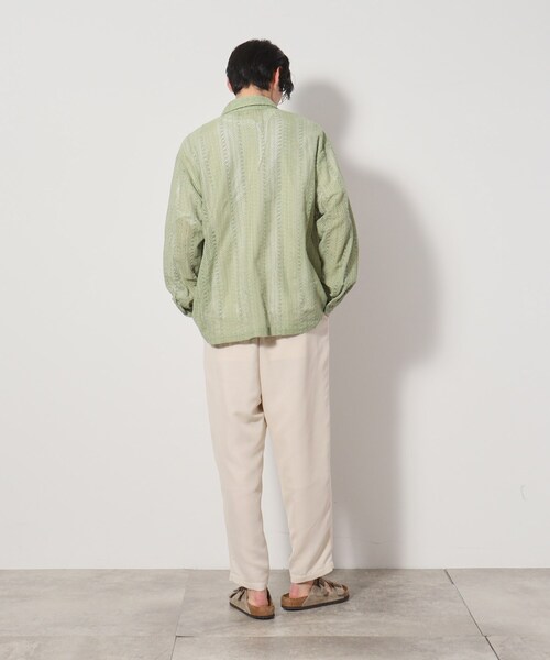 THE SHOP TK (ザ ショップ ティーケー )の「レースシャツ+半袖Tシャツ セットアイテム(シャツ/ブラウス・メンズ・アイボリー/スモーキーグリーン系/ブラック・04/03/02)」の18枚目の写真
