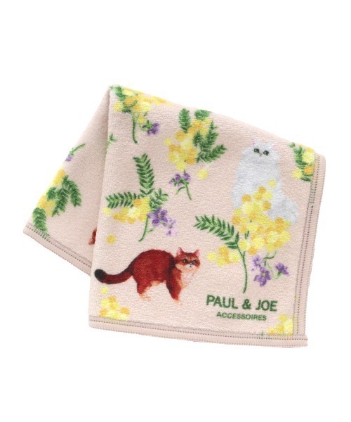 PAUL & JOE ACCESSOIRES(ポールアンドジョーアクセソワ)の「ポール&ジョー アクセソワ スマホ拭きハンカチ S <ミモザ>(ハンカチ/ハンドタオル・レディース・ベージュ/アイボリー/ブルー・FREE)」の1枚目の写真