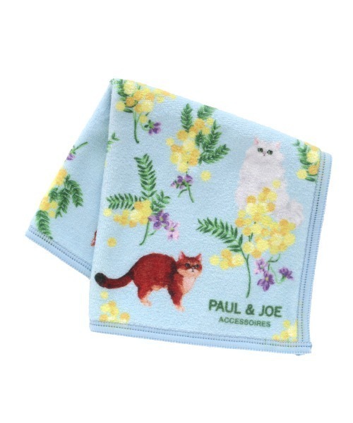 PAUL & JOE ACCESSOIRES(ポールアンドジョーアクセソワ)の「ポール&ジョー アクセソワ スマホ拭きハンカチ S <ミモザ>(ハンカチ/ハンドタオル・レディース・ベージュ/アイボリー/ブルー・FREE)」の3枚目の写真