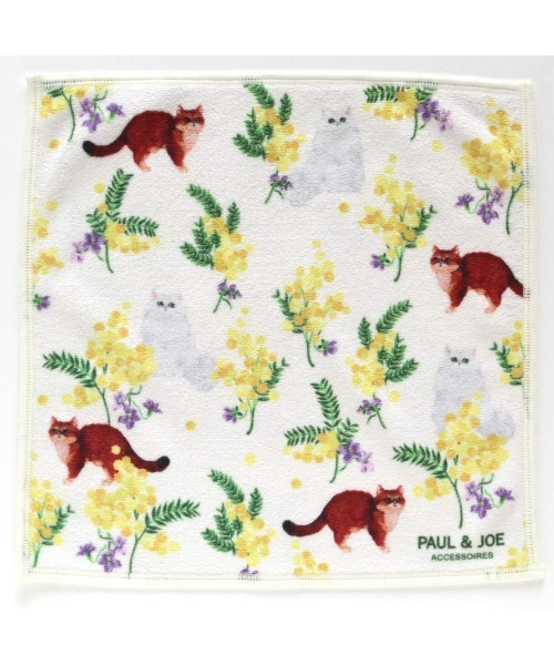 PAUL & JOE ACCESSOIRES(ポールアンドジョーアクセソワ)の「ポール&ジョー アクセソワ スマホ拭きハンカチ S <ミモザ>(ハンカチ/ハンドタオル・レディース・ベージュ/アイボリー/ブルー・FREE)」の4枚目の写真