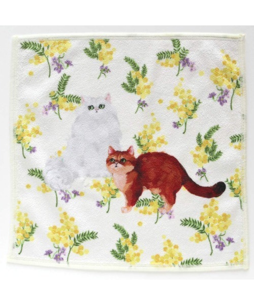 PAUL & JOE ACCESSOIRES(ポールアンドジョーアクセソワ)の「ポール&ジョー アクセソワ スマホ拭きハンカチ S <ミモザ>(ハンカチ/ハンドタオル・レディース・ベージュ/アイボリー/ブルー・FREE)」の5枚目の写真