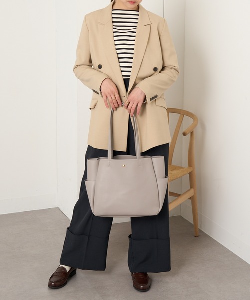 MAISON BREEZE(メゾンブリーズ)の「【MAISON BREEZE】フェイクレザーA4トートバッグ SNBD ※(トートバッグ・レディース・グレー/アイボリー/ブラック/ブラウン・FREE)」の22枚目の写真