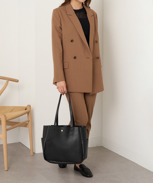 MAISON BREEZE(メゾンブリーズ)の「【MAISON BREEZE】フェイクレザーA4トートバッグ SNBD ※(トートバッグ・レディース・グレー/アイボリー/ブラック/ブラウン・FREE)」の14枚目の写真