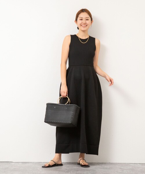 NOLLEY’S（ノーリーズ）の「【松葉☆別注アイテム】体形カバー リブニットワンピース（ワンピース・レディース・ブラック・36/38）」の20枚目の写真