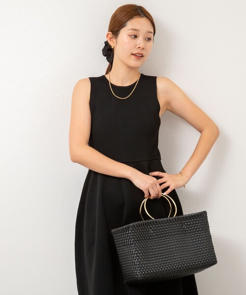 NOLLEY’S（ノーリーズ）の「【松葉☆別注アイテム】体形カバー リブニットワンピース（ワンピース・レディース・ブラック・36/38）」の16枚目の写真