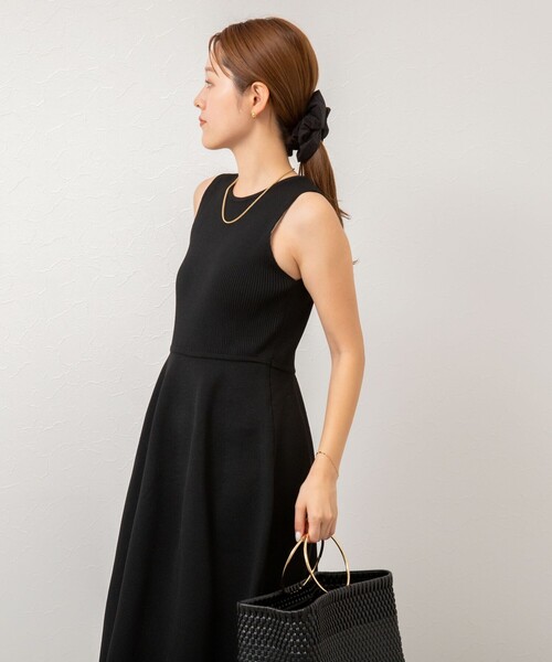 NOLLEY’S（ノーリーズ）の「【松葉☆別注アイテム】体形カバー リブニットワンピース（ワンピース・レディース・ブラック・36/38）」の15枚目の写真