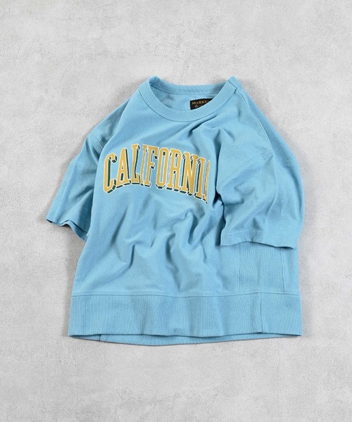 MARKEY'S（マーキーズ）の「半袖リブ付きプリントＴシャツ（Tシャツ/カットソー・キッズ・ホワイト系その他/チャコール/オレンジ/ブルー・80/90/95/100/110/120/130/140/150）」の5枚目の写真