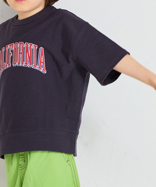 MARKEY'S（マーキーズ）の「半袖リブ付きプリントＴシャツ（Tシャツ/カットソー・キッズ・ホワイト系その他/チャコール/オレンジ/ブルー・80/90/95/100/110/120/130/140/150）」の13枚目の写真