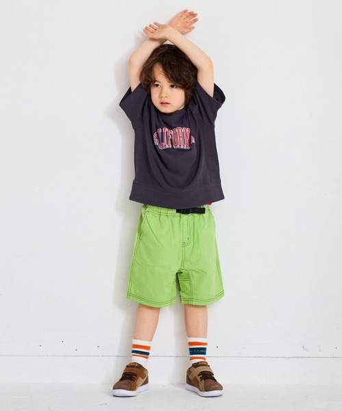 MARKEY'S（マーキーズ）の「半袖リブ付きプリントＴシャツ（Tシャツ/カットソー・キッズ・ホワイト系その他/チャコール/オレンジ/ブルー・80/90/95/100/110/120/130/140/150）」の16枚目の写真