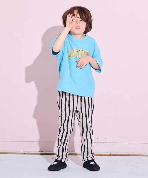 MARKEY'S（マーキーズ）の「半袖リブ付きプリントＴシャツ（Tシャツ/カットソー・キッズ・ホワイト系その他/チャコール/オレンジ/ブルー・80/90/95/100/110/120/130/140/150）」の9枚目の写真