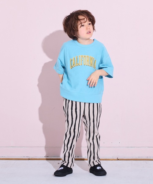 MARKEY'S（マーキーズ）の「半袖リブ付きプリントＴシャツ（Tシャツ/カットソー・キッズ・ホワイト系その他/チャコール/オレンジ/ブルー・80/90/95/100/110/120/130/140/150）」の8枚目の写真