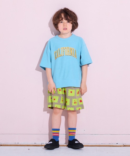 MARKEY'S（マーキーズ）の「半袖リブ付きプリントＴシャツ（Tシャツ/カットソー・キッズ・ホワイト系その他/チャコール/オレンジ/ブルー・80/90/95/100/110/120/130/140/150）」の7枚目の写真