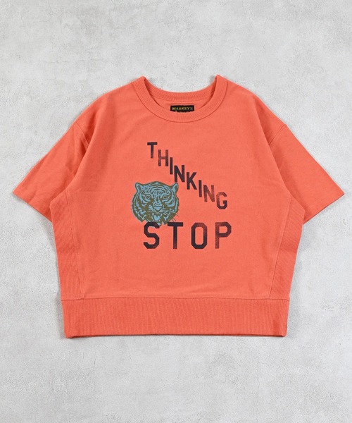 MARKEY'S（マーキーズ）の「半袖リブ付きプリントＴシャツ（Tシャツ/カットソー・キッズ・ホワイト系その他/チャコール/オレンジ/ブルー・80/90/95/100/110/120/130/140/150）」の21枚目の写真