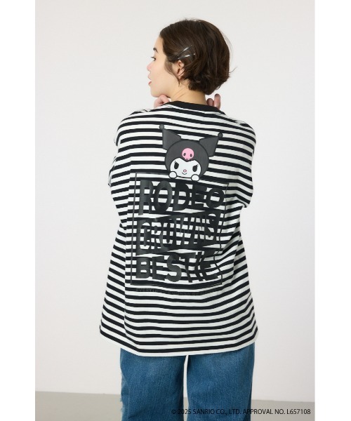 RODEO CROWNS WIDE BOWL(ロデオクラウンズワイドボウル)の「(サンリオキャラクターズ) ボックスロゴTシャツ(Tシャツ/カットソー・レディース・オフホワイト/ブラック系その他/ブラック/ライトピンク/カーキ・FREE)」の16枚目の写真