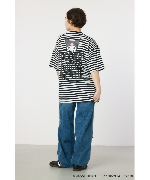 RODEO CROWNS WIDE BOWL(ロデオクラウンズワイドボウル)の「(サンリオキャラクターズ) ボックスロゴTシャツ(Tシャツ/カットソー・レディース・オフホワイト/ブラック系その他/ブラック/ライトピンク/カーキ・FREE)」の14枚目の写真