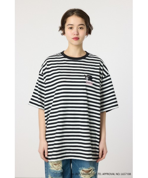 RODEO CROWNS WIDE BOWL(ロデオクラウンズワイドボウル)の「(サンリオキャラクターズ) ボックスロゴTシャツ(Tシャツ/カットソー・レディース・オフホワイト/ブラック系その他/ブラック/ライトピンク/カーキ・FREE)」の13枚目の写真