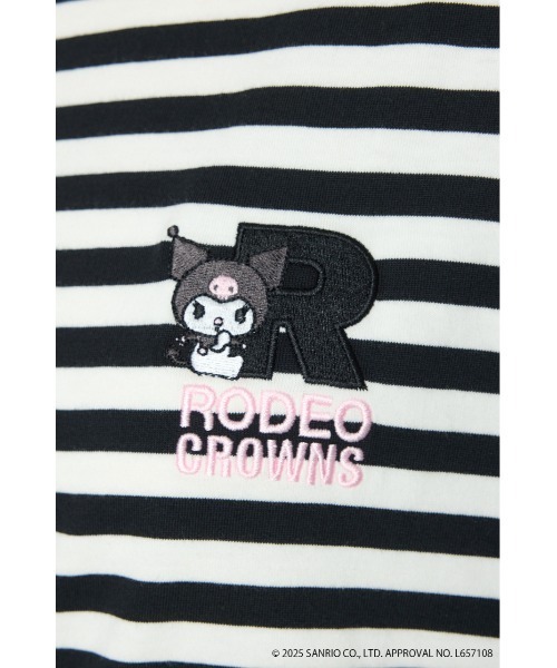 RODEO CROWNS WIDE BOWL(ロデオクラウンズワイドボウル)の「(サンリオキャラクターズ) ボックスロゴTシャツ(Tシャツ/カットソー・レディース・オフホワイト/ブラック系その他/ブラック/ライトピンク/カーキ・FREE)」の9枚目の写真