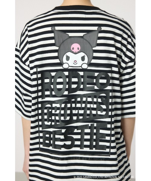 RODEO CROWNS WIDE BOWL(ロデオクラウンズワイドボウル)の「(サンリオキャラクターズ) ボックスロゴTシャツ(Tシャツ/カットソー・レディース・オフホワイト/ブラック系その他/ブラック/ライトピンク/カーキ・FREE)」の8枚目の写真
